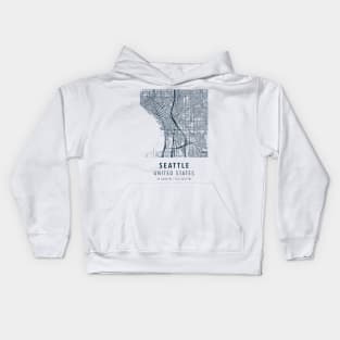 seattle simple map Kids Hoodie